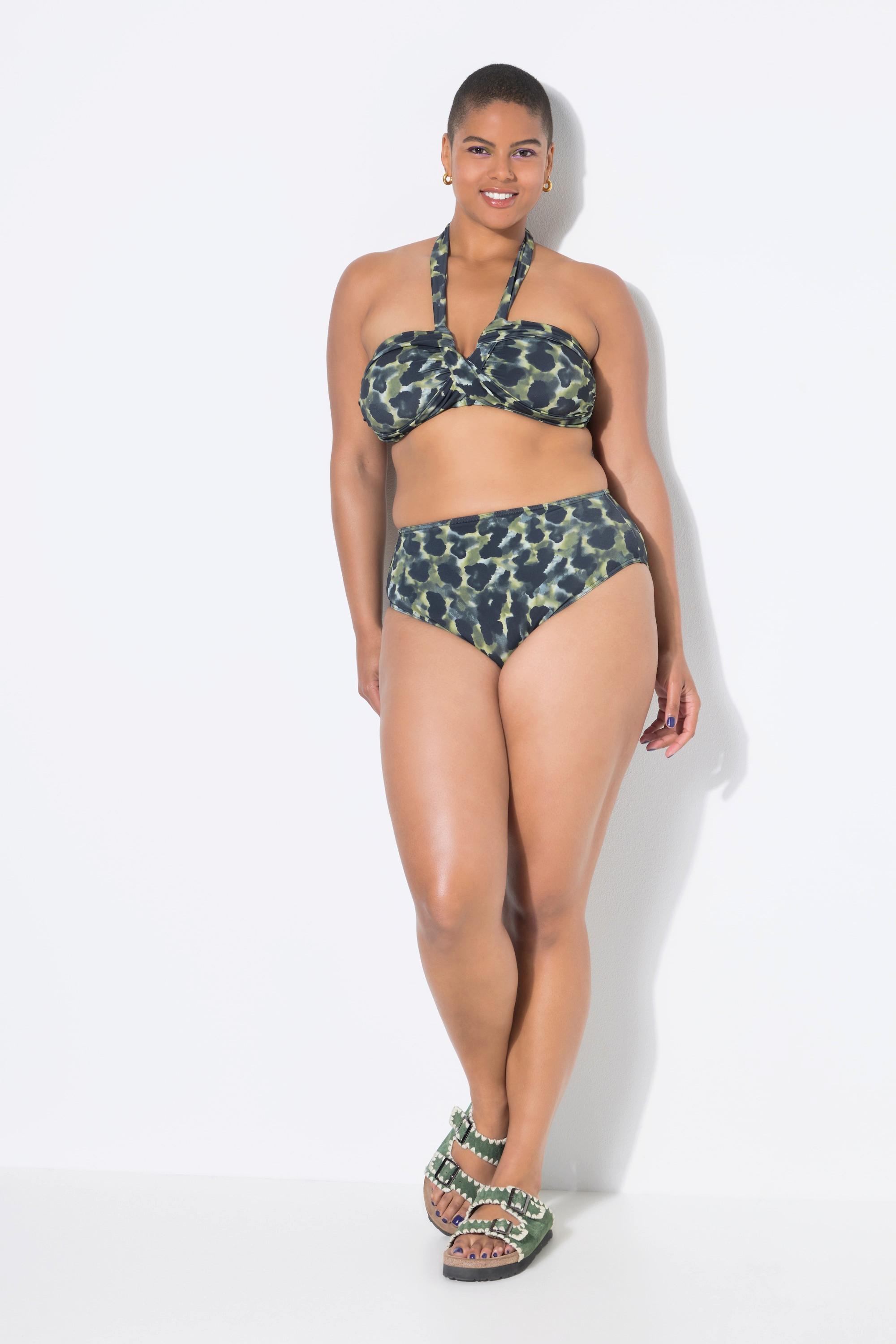 Studio Untold Bas de Bikini Taille Haute Camouflage Gainant  