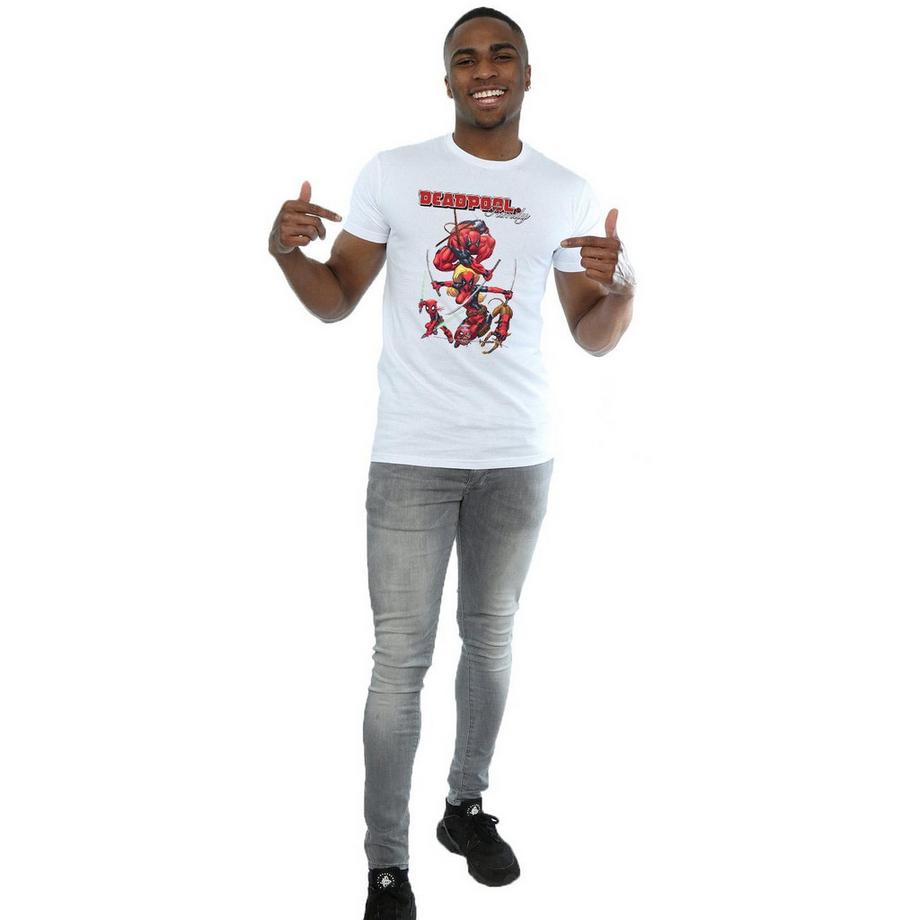 MARVEL Deadpool Family Grafikdruck T-Shirt  