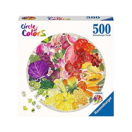 Ravensburger  Ravensburger 500 pièces puzzle rond - Cercle de couleurs - Fruits & Légumes 