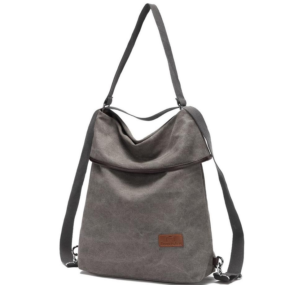 Only-bags.store Canvas Umhängetasche Rucksack Handtasche Vintage Anti-Diebstahl Hobo Tasche  