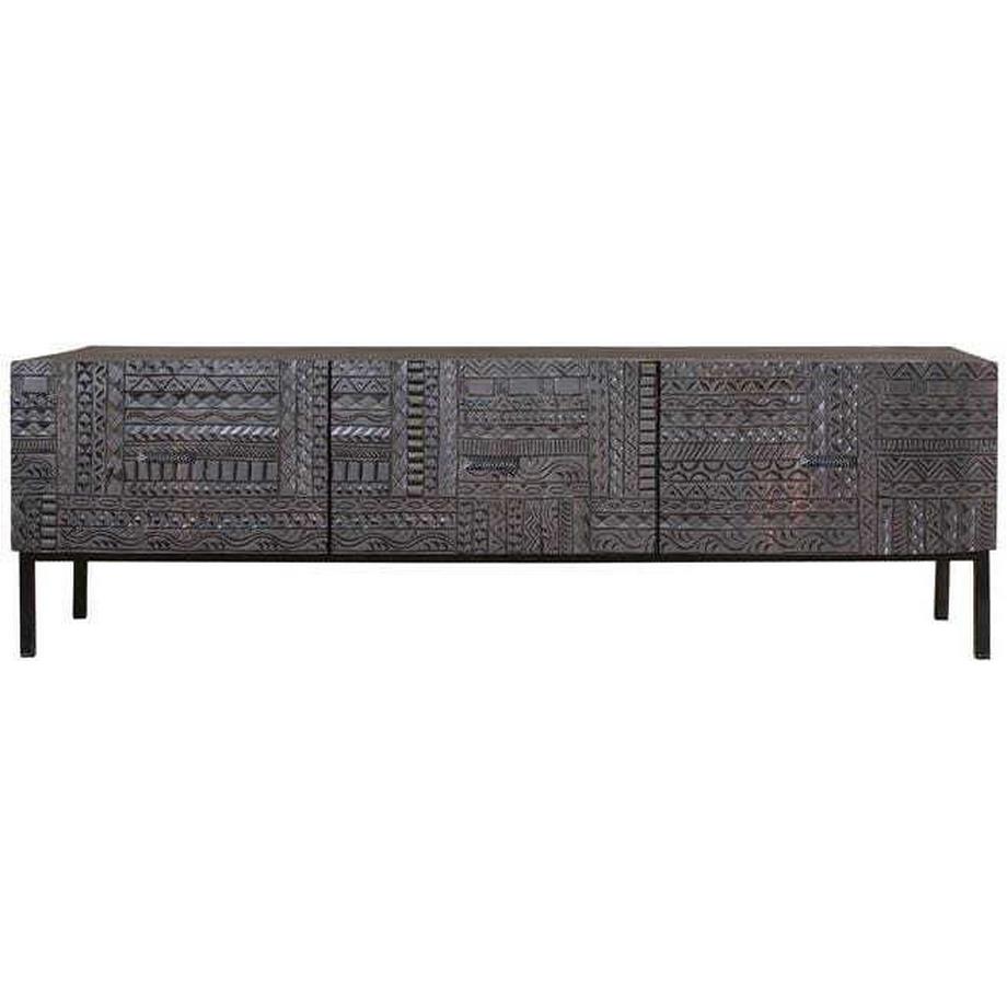 TV-Lowboard Hieroglyph Mango dunkelbraun 180