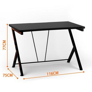 B2X 116 cm Gaming-Schreibtisch mit Ergonomischem Design 116 x 75 x 77 cm Schwarz  