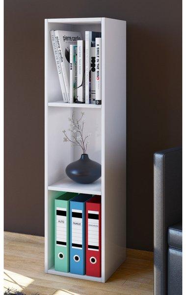 VCM Holzregal stehend | platzsparendes Regal | Maße: H. 107 x B. 34 x T. 30 cm | Elegantes Regal stehend | Aufbewahrungsregal | Bücherregal - Mendas  