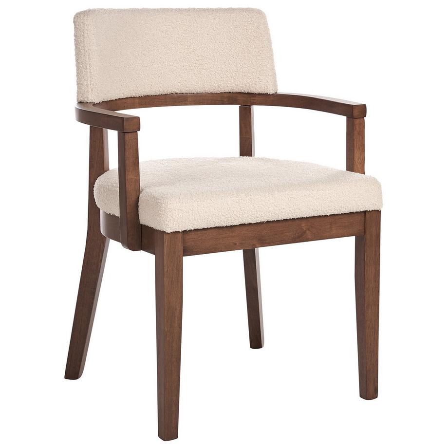 Beliani Esszimmerstuhl 2er Set aus Bouclé Rustikal DALBO  