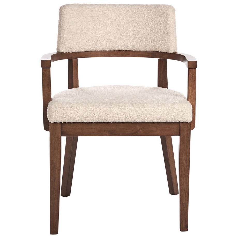 Beliani Esszimmerstuhl 2er Set aus Bouclé Rustikal DALBO  