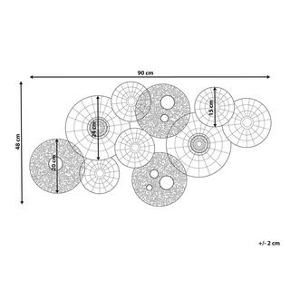 Beliani Wanddekoration aus Metall Klassisch HASSIUM  