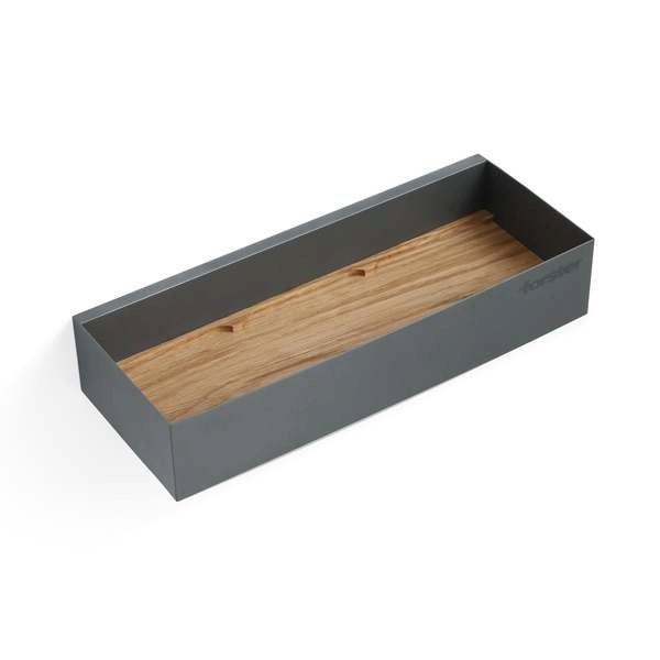 Forster Home Scaffale msagnetico con 3 barattoli quercia  