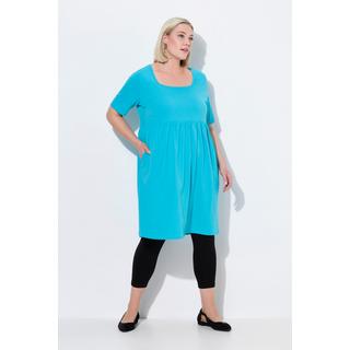 Ulla Popken Abito A-Line Scollo Quadrato Mezza Manica con Tasche  