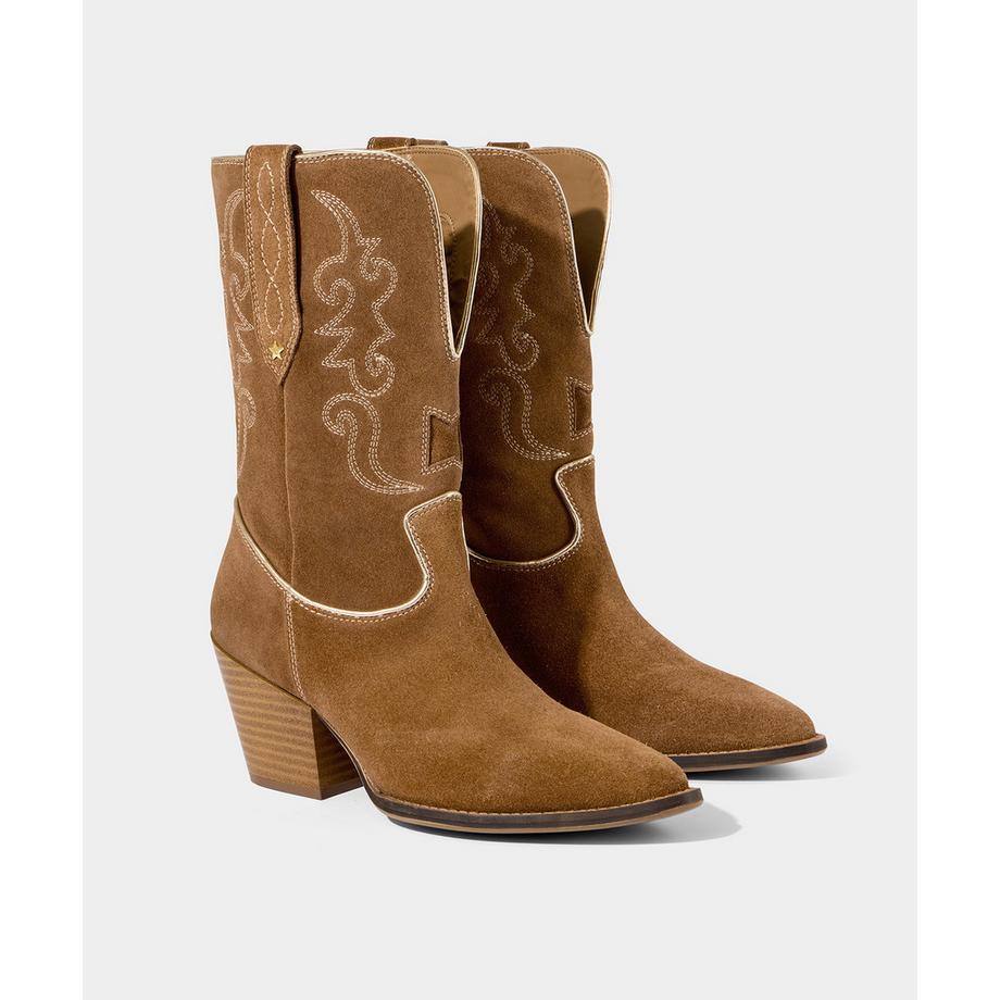 Joe Browns  Wildleder-Westernstiefel mit Pfeifen-Detail 