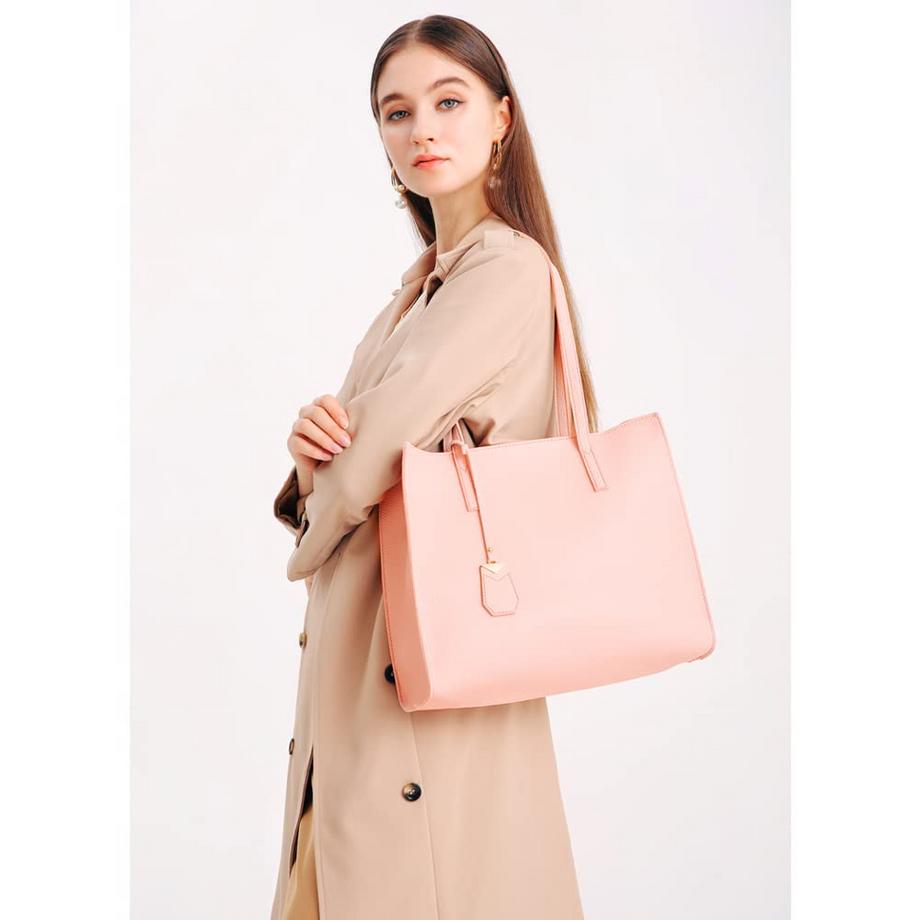 Only-bags.store Grosse Einkaufstasche mit Reissverschluss für Arbeit und Freizeit  