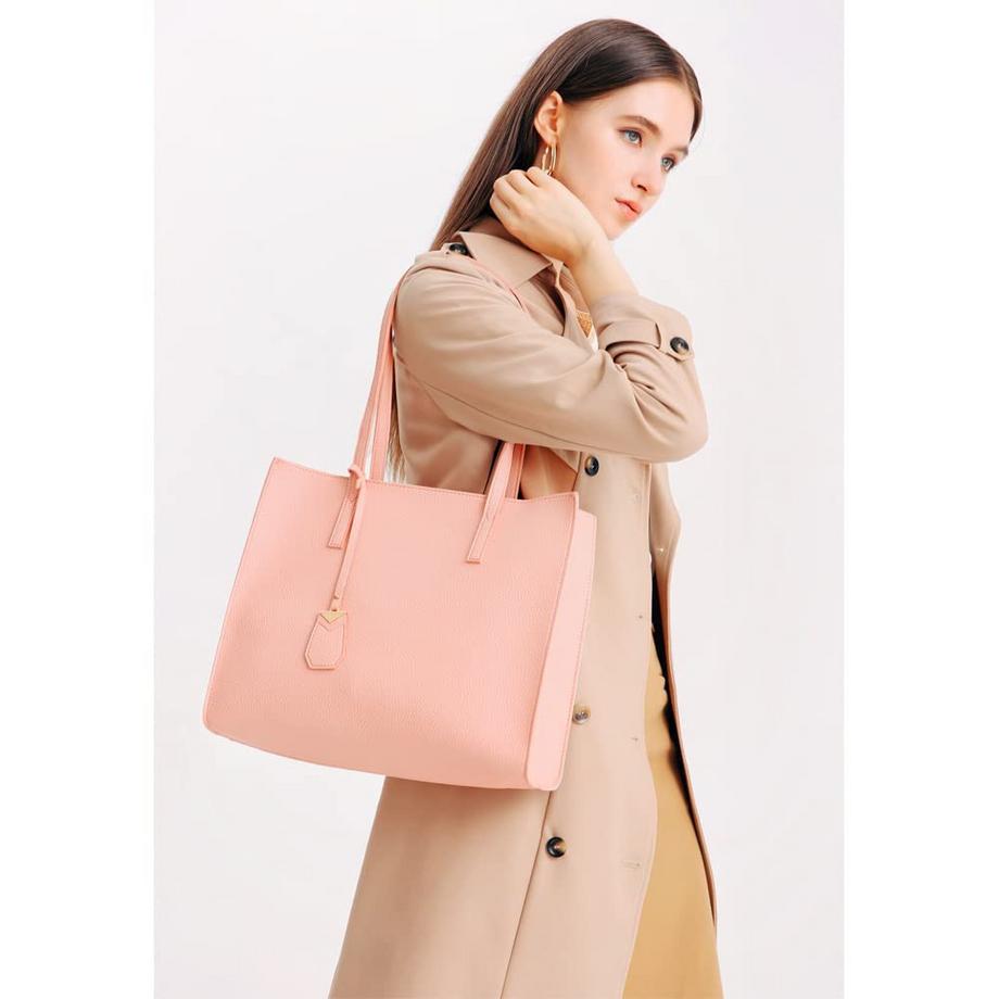 Only-bags.store Grosse Einkaufstasche mit Reissverschluss für Arbeit und Freizeit  