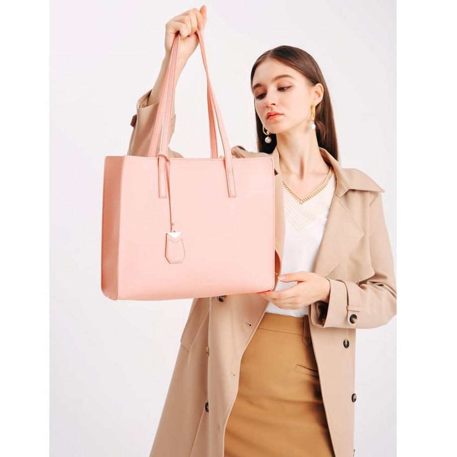Only-bags.store Grosse Einkaufstasche mit Reissverschluss für Arbeit und Freizeit  