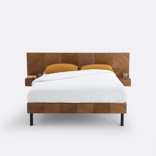 La Redoute Intérieurs Bett Jérem mit Lattenrost und integrierten Nachttischen  