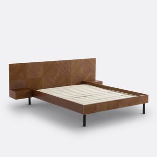 La Redoute Intérieurs Bett Jérem mit Lattenrost und integrierten Nachttischen  