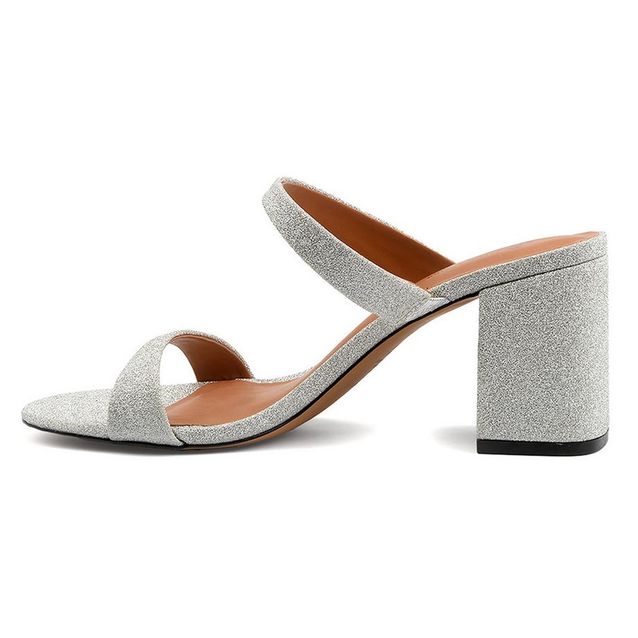 Call it Spring Shaiaa Sandali con Tacco Largo Glitterato  