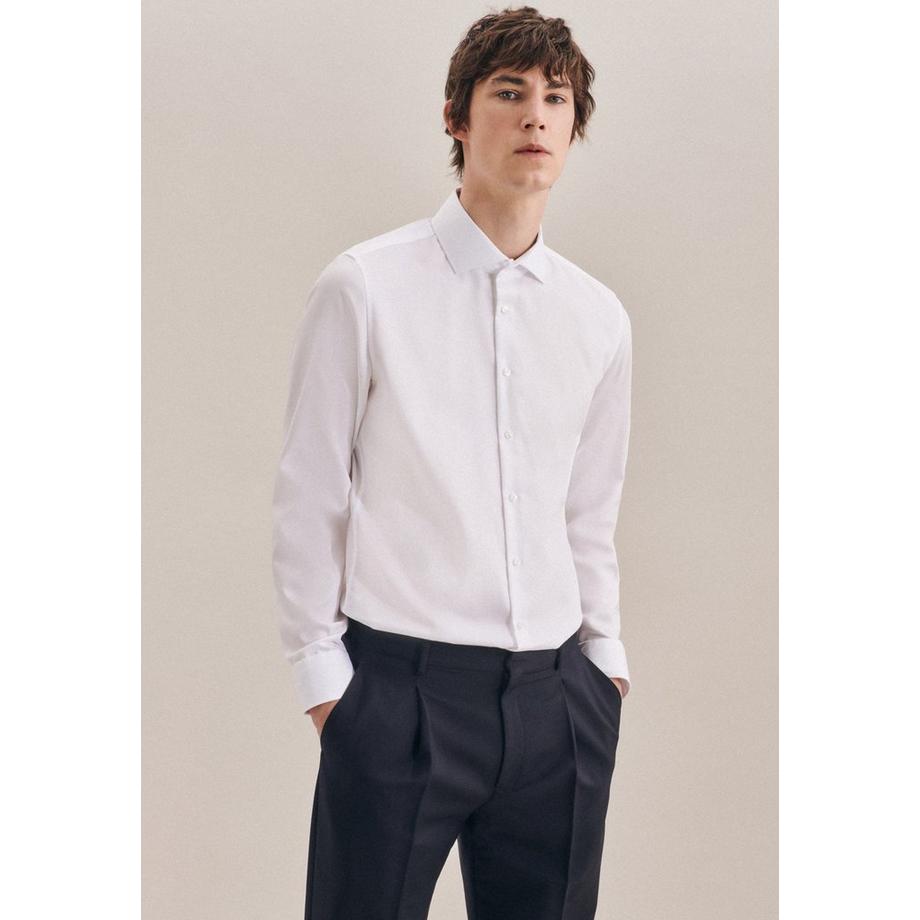 Business Hemd Slim Fit Langarm Uni