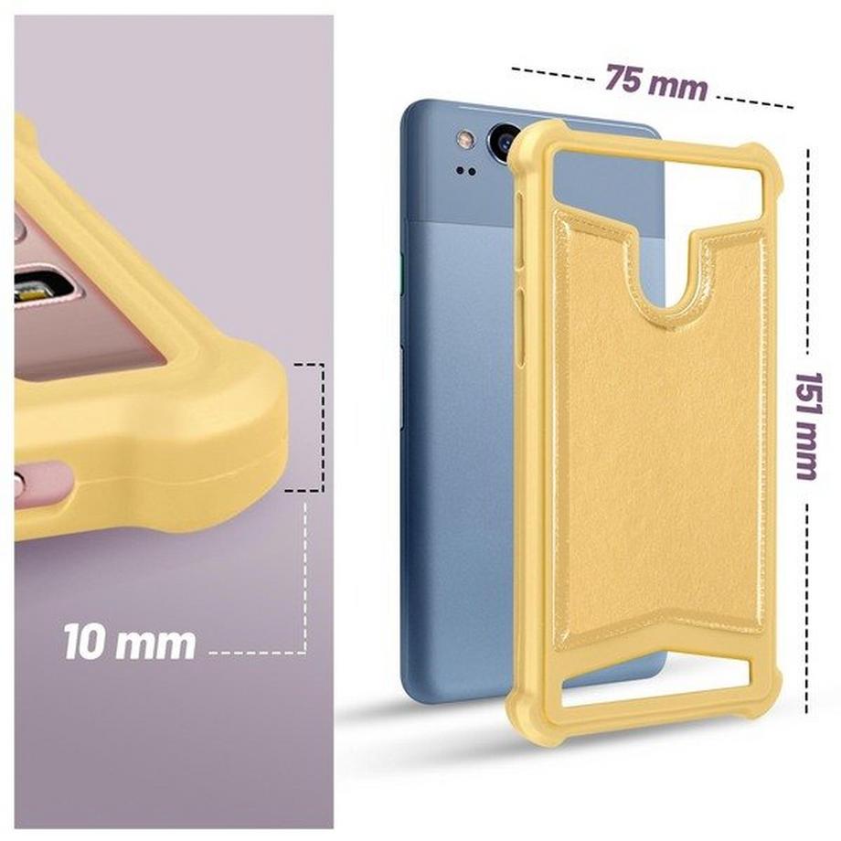 Avizar  Cover Mocca Antishock Oro 4.7" – 5.3" 