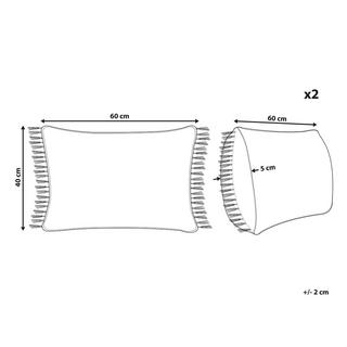Beliani Kissen 2er Set aus Baumwolle Modern TANSY  