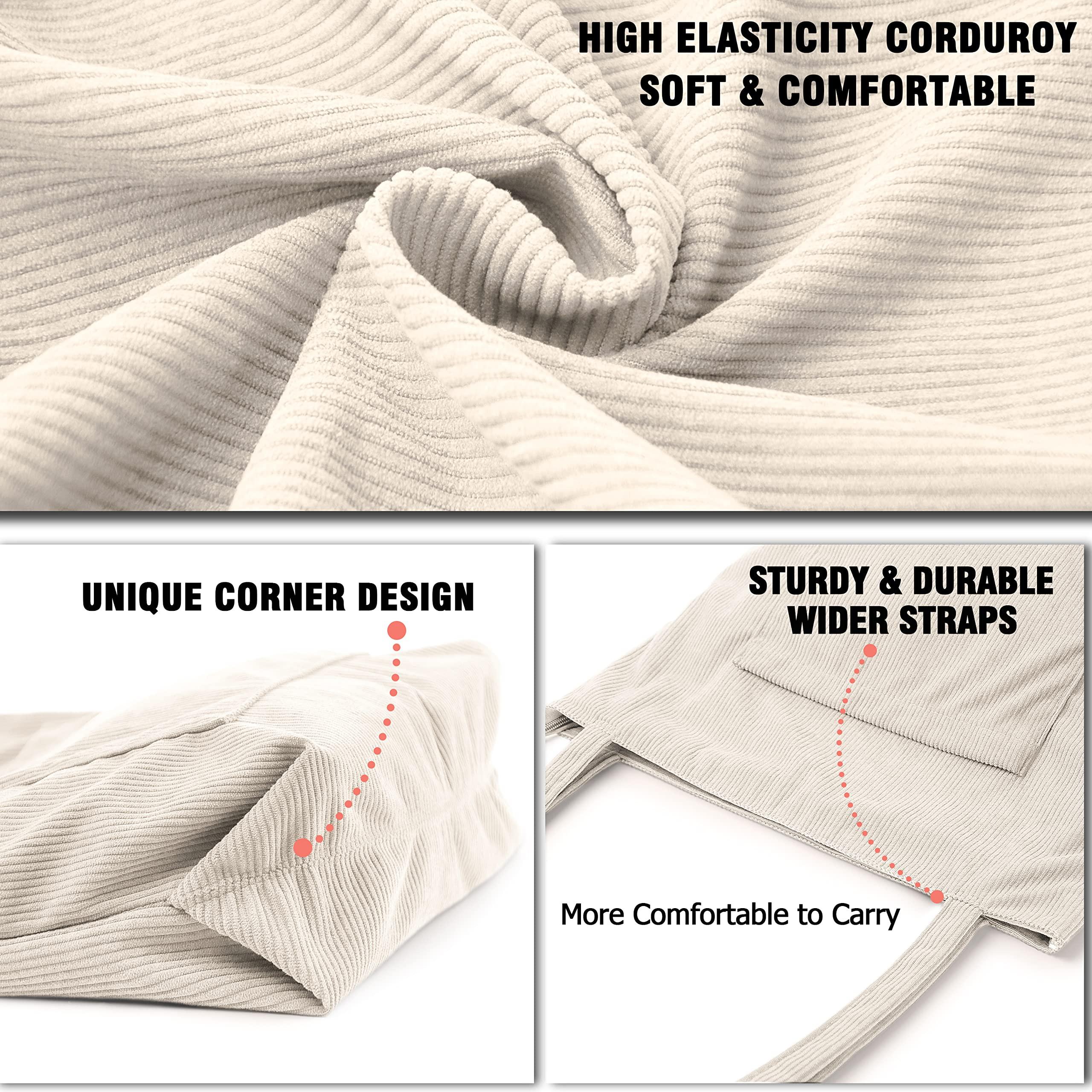 Only-bags.store Kordtasche Reissverschluss Umhängetasche Shopper Tasche Grosse Tragetasche  