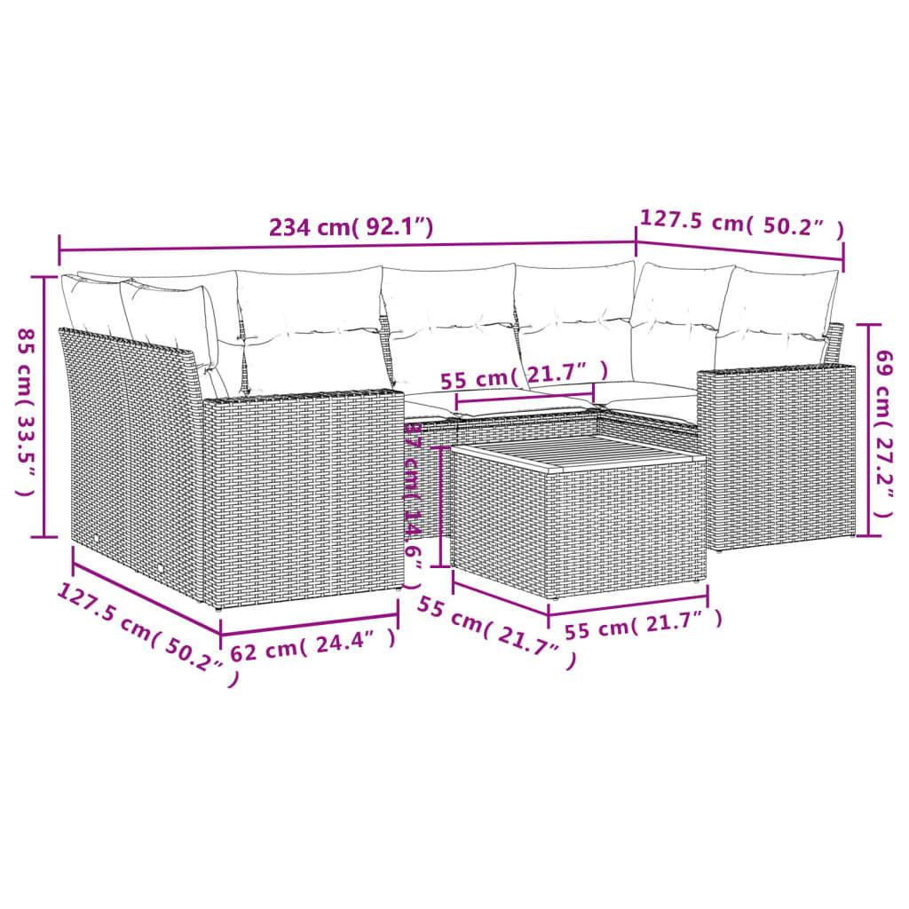 VidaXL Ensemble de canapés de jardin rotin synthétique  