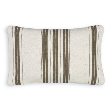 Housse de coussin rayée rectangulaire