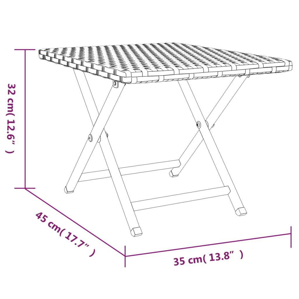 VidaXL Table pliante rotin synthétique  