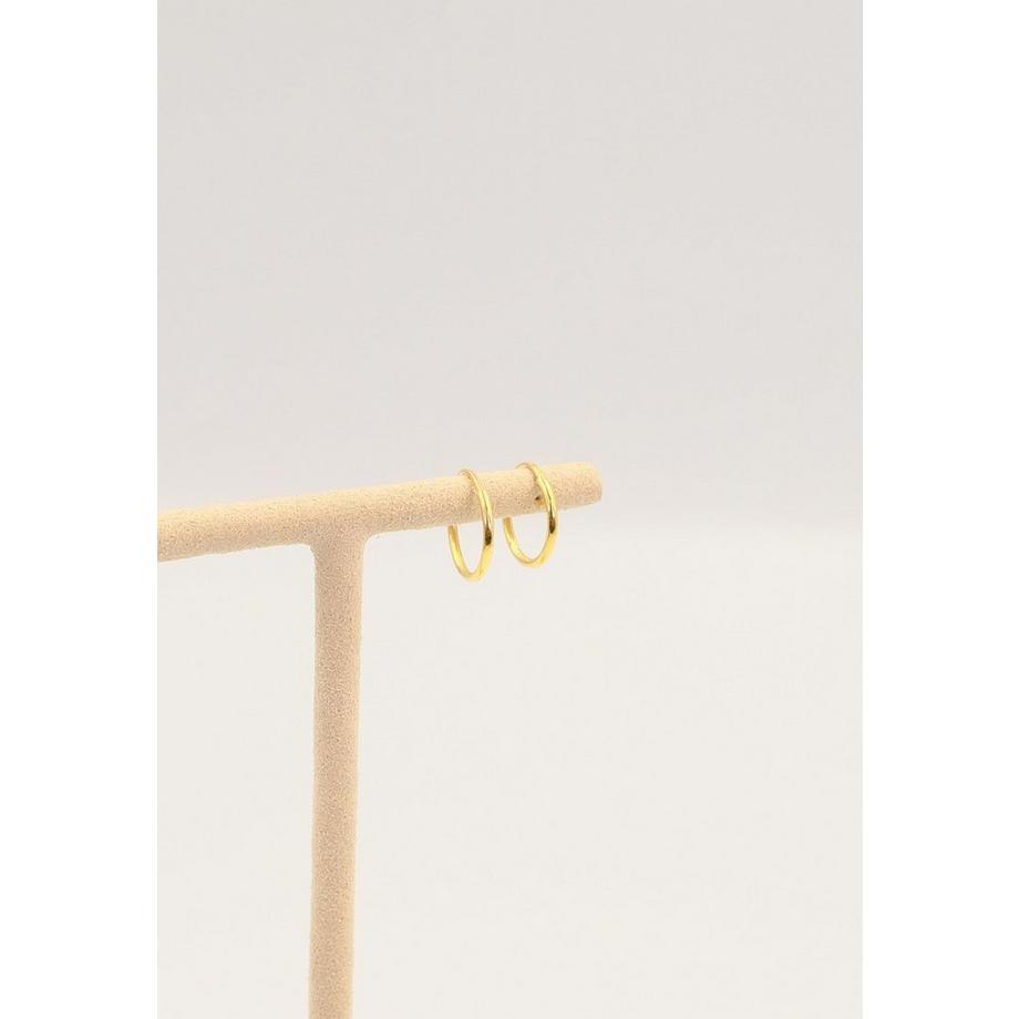 MUAU Schmuck  Creolen Gelbgold 750 Runddraht 13mm 