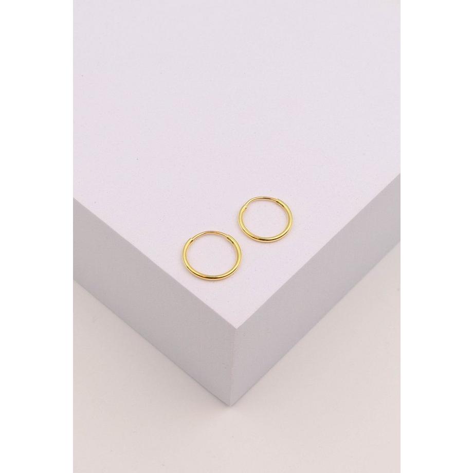 MUAU Schmuck  Creolen Gelbgold 750 Runddraht 13mm 