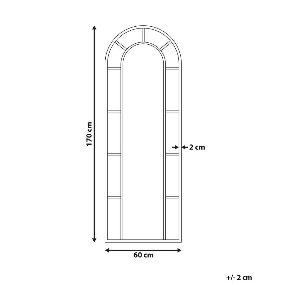 Beliani Wandspiegel aus Eisen  CROSSES  