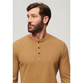 Superdry Langarmshirt mit Henley-Kragen  