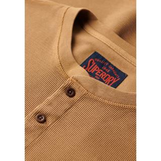 Superdry Langarmshirt mit Henley-Kragen  