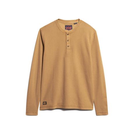 Superdry Langarmshirt mit Henley-Kragen  