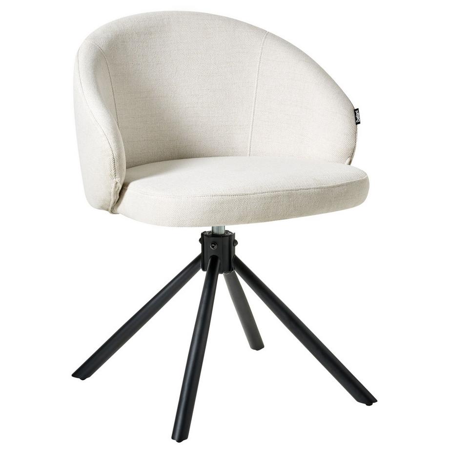 Beliani Esszimmerstuhl 2er Set aus Stoff Klassisch OVALO  