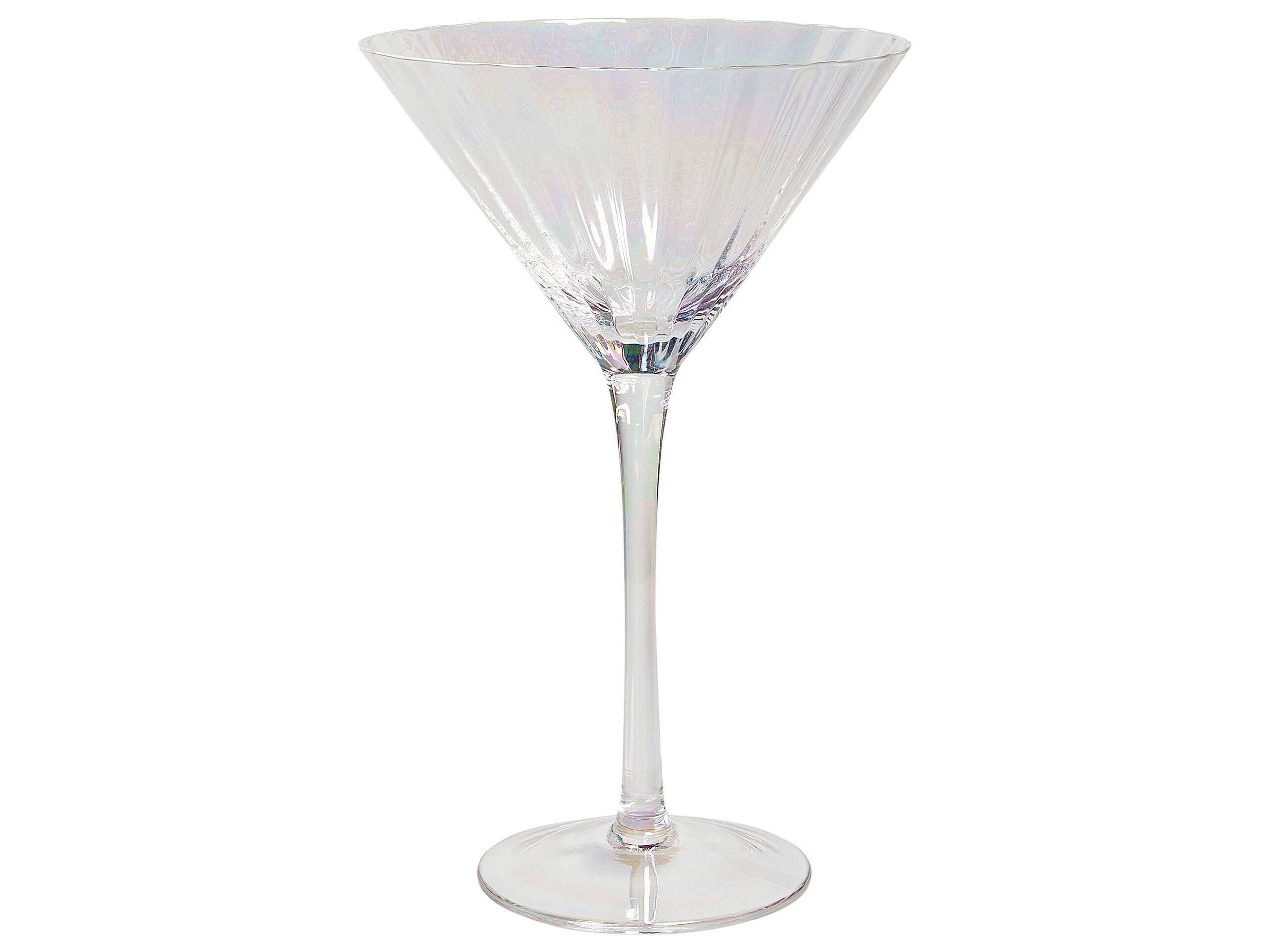Beliani Martini Gläser im 4er Set aus Glas Retro MORGANITE  