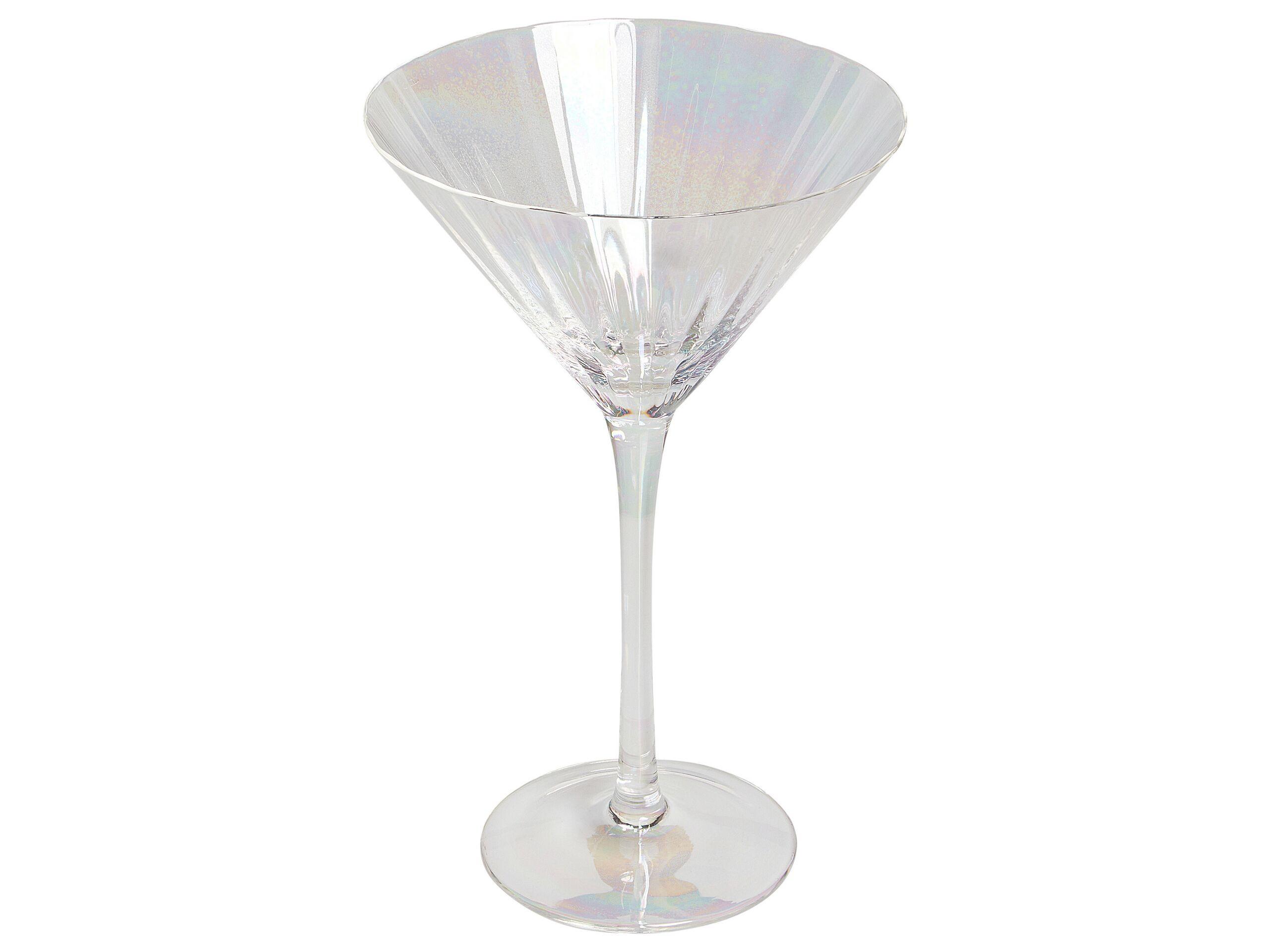 Beliani Martini Gläser im 4er Set aus Glas Retro MORGANITE  