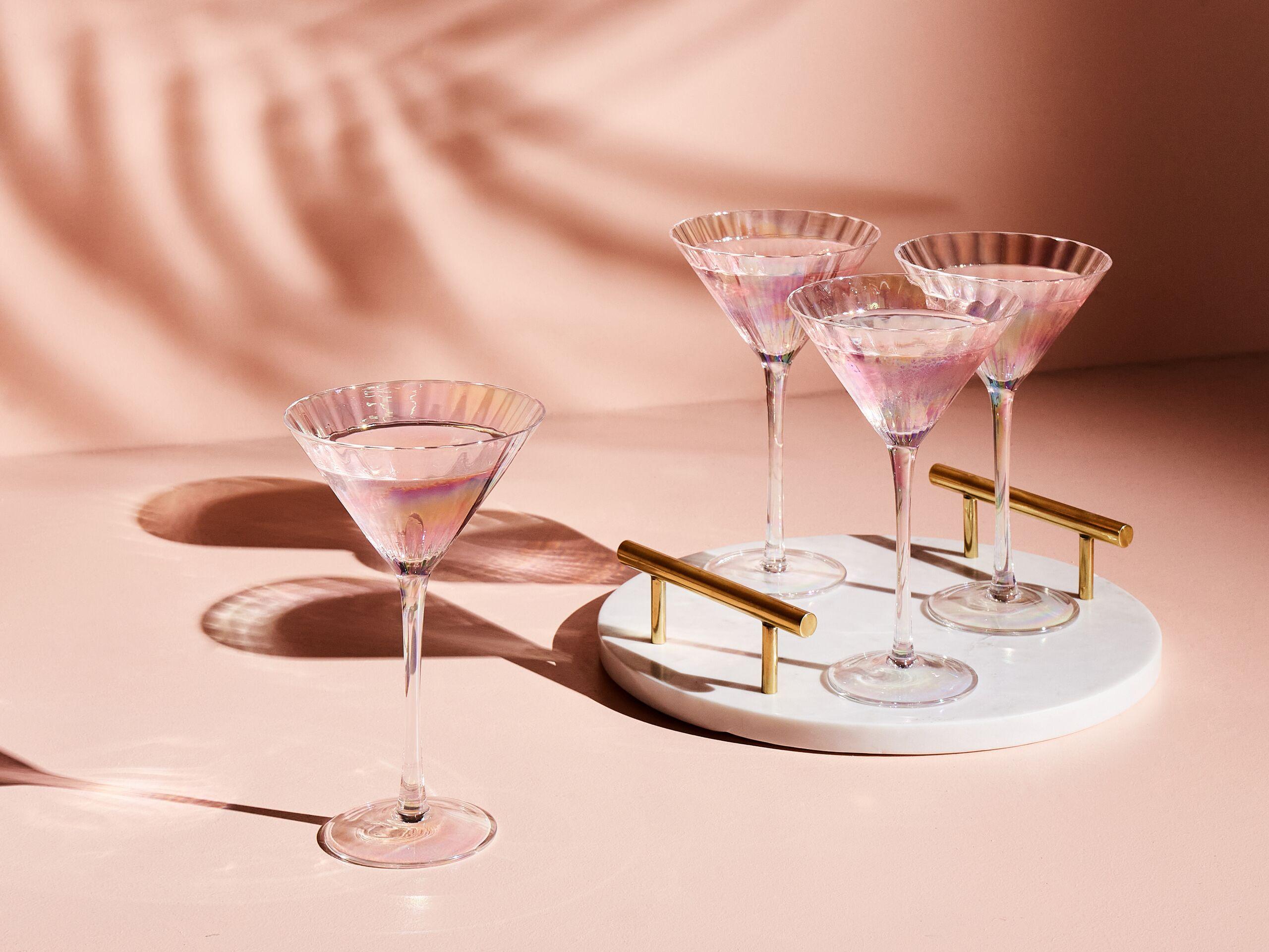 Beliani Martini Gläser im 4er Set aus Glas Retro MORGANITE  