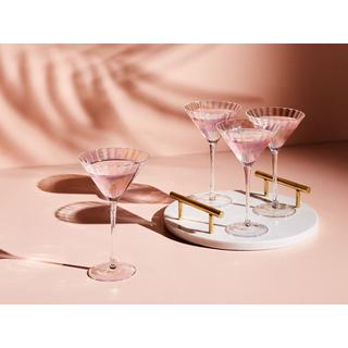 Beliani Martini Gläser im 4er Set aus Glas Retro MORGANITE  