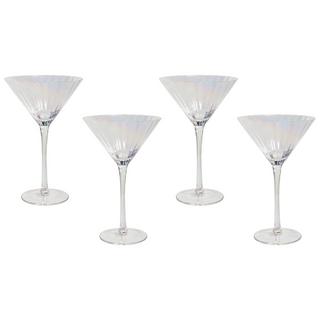 Beliani Martini Gläser im 4er Set aus Glas Retro MORGANITE  