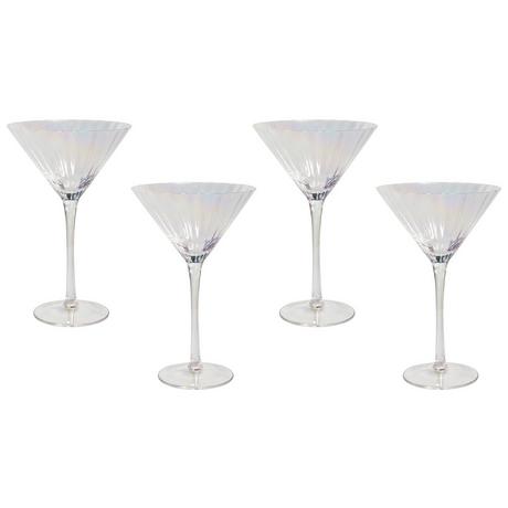 Beliani Martini Gläser im 4er Set aus Glas Retro MORGANITE  