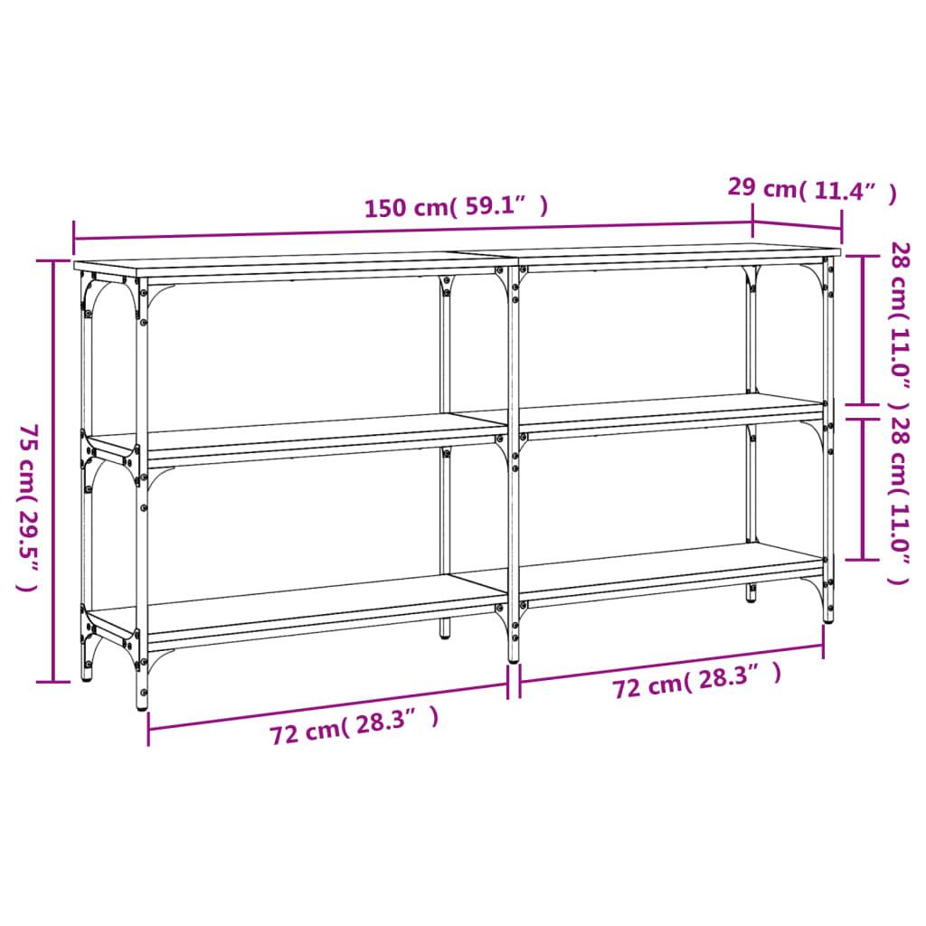 VidaXL Table console bois d'ingénierie  