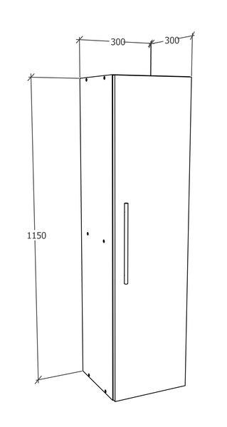 VCM Holzregal hängend | platzsparendes Regal | Maße: H.115x B. 30 x T. 30cm| Elegantes Regal hängend | Aufbewahrungsregal | Bücherregal | Wandboard -  