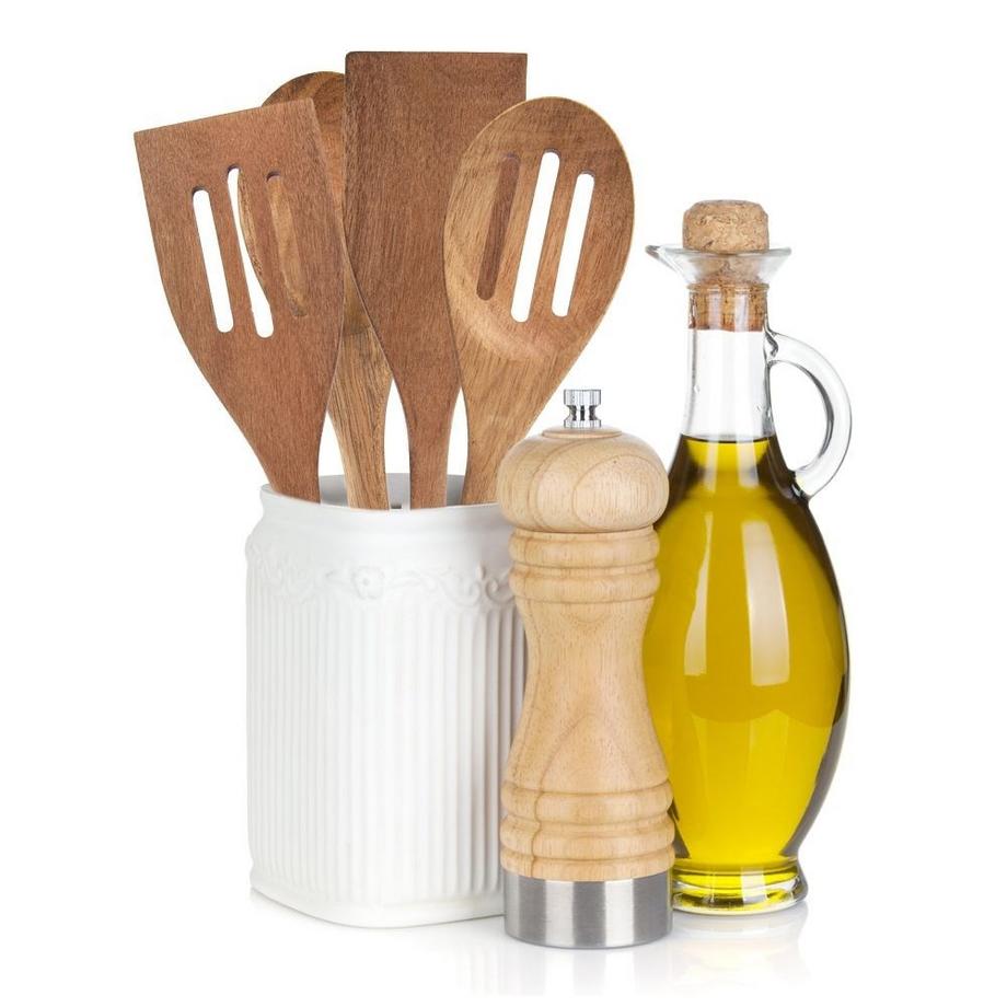 Orion  Cuillère traditionnelle en bois d'acacia pour cuisiner et servir 