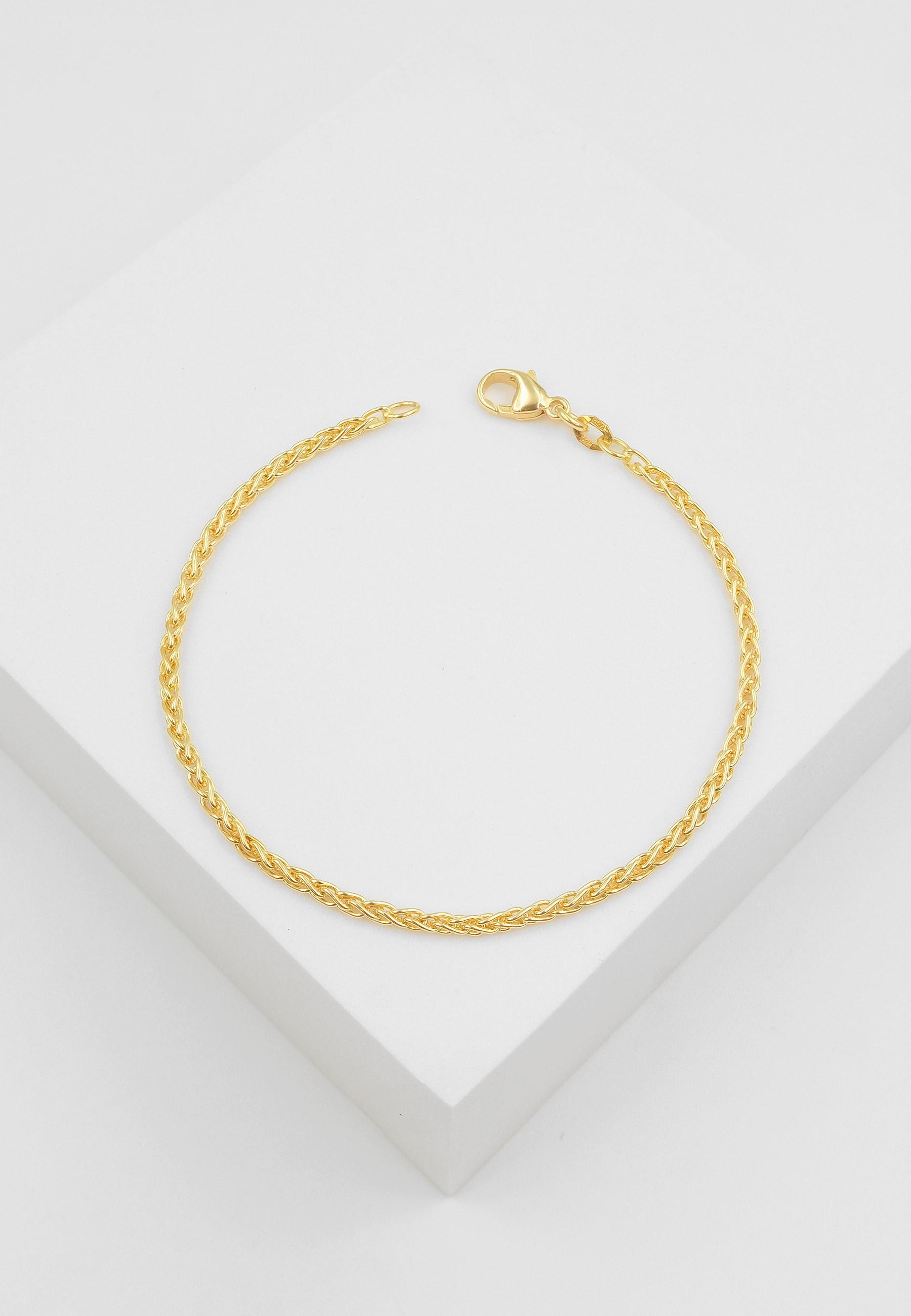 MUAU Schmuck  Bracelet Zopf Gelbgold 750, 2.5mm, 19cm 