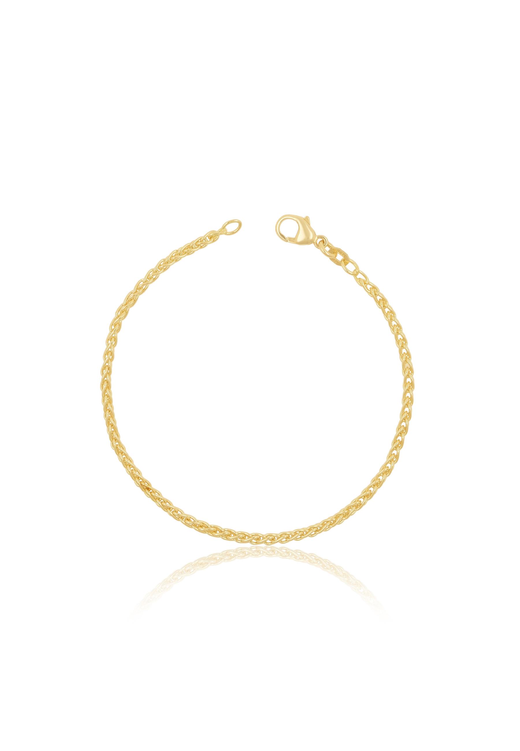 MUAU Schmuck  Bracelet Zopf Gelbgold 750, 2.5mm, 19cm 