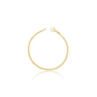 MUAU Schmuck  Bracelet Zopf Gelbgold 750, 2.5mm, 19cm 