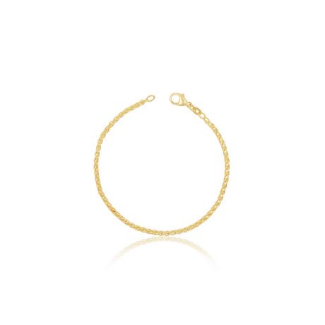 MUAU Schmuck  Bracelet Zopf Gelbgold 750, 2.5mm, 19cm 