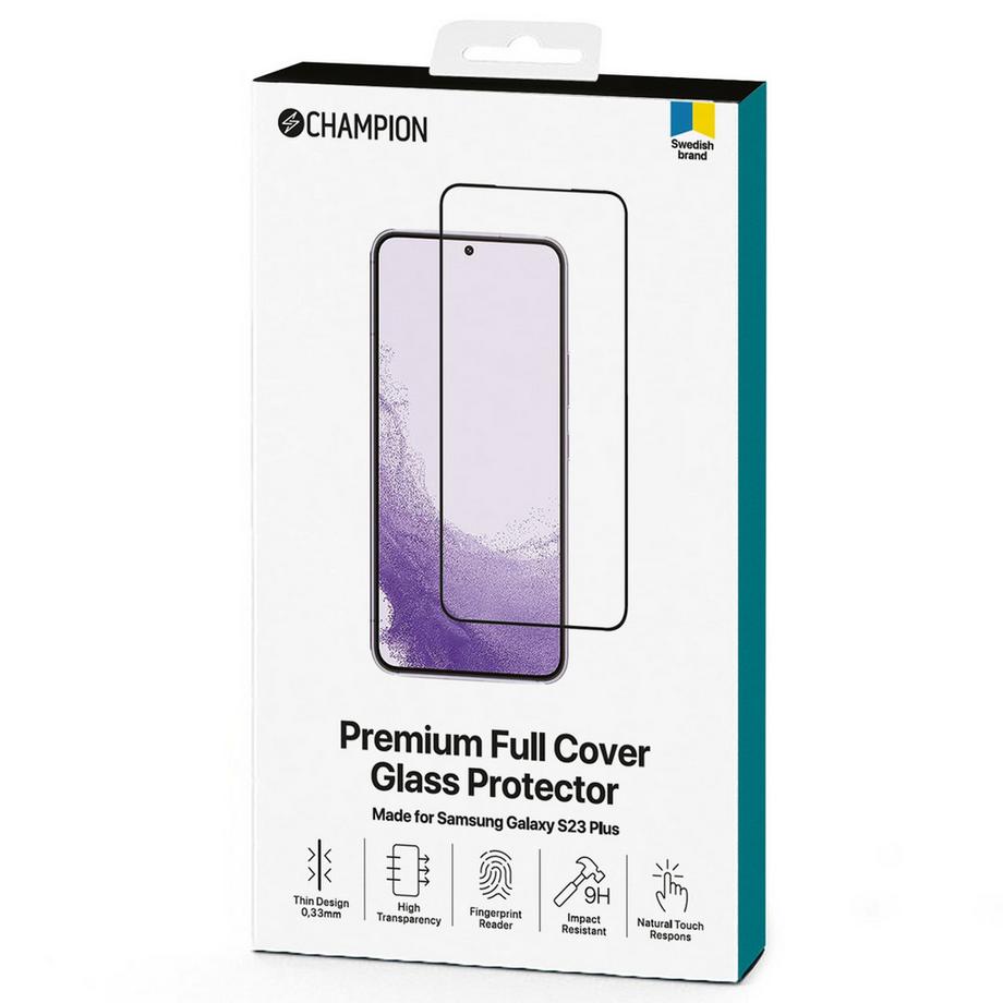 Champion  Displayschutzfolie Galaxy S23+ Schwarz 