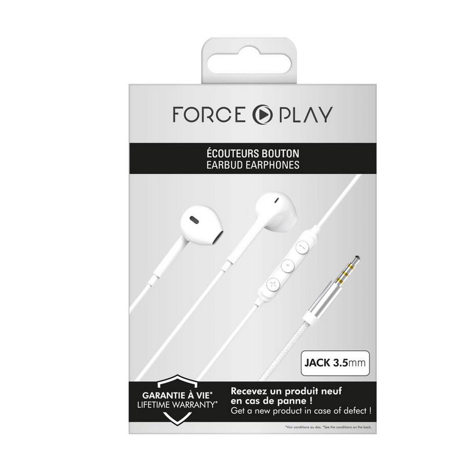 Force Power  Écouteurs Filaires Jack 3.5mm Force Play 