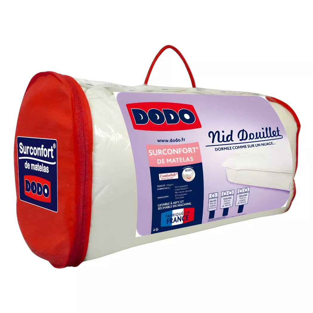 Dodo - Surconfort de matelas 2 places 160x200 cm - nid douillet