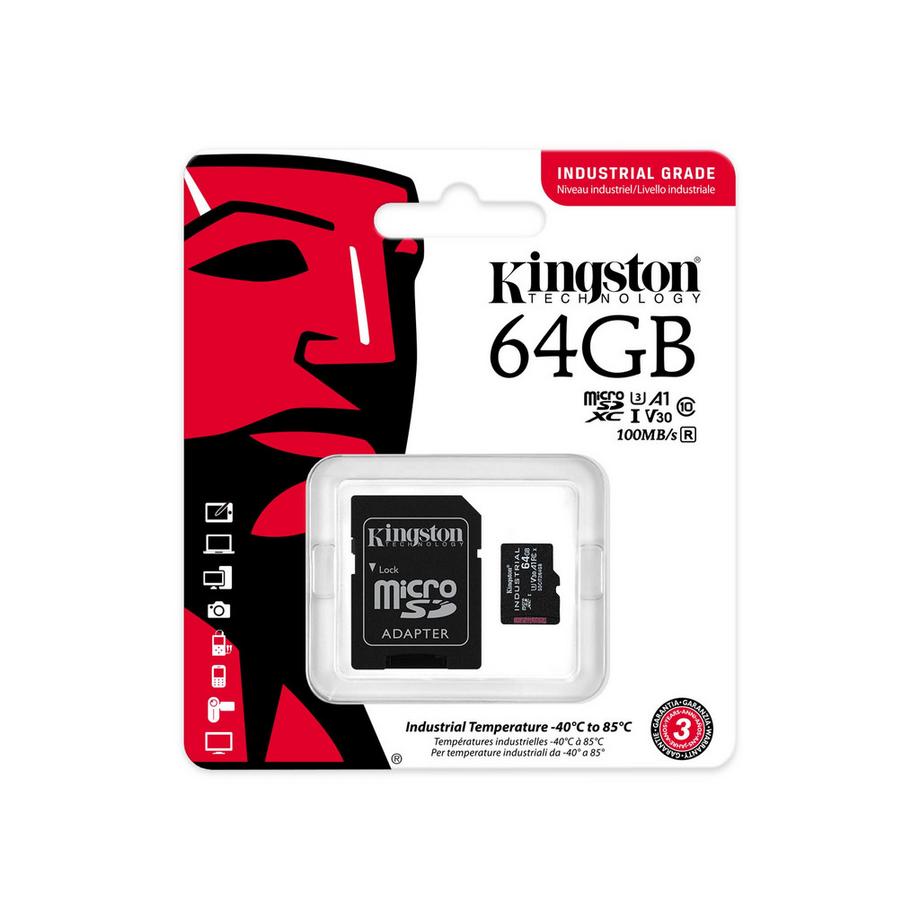 Kingston  microSDXC Industrial (microSDHC, 64 GB, U3) 